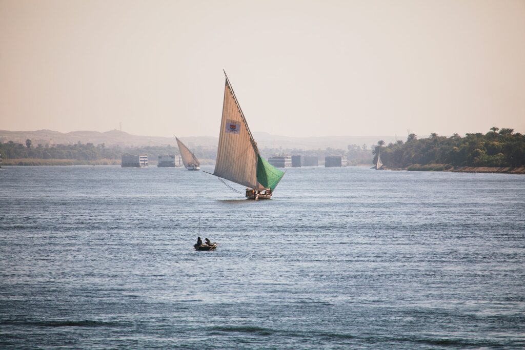 Felouque sur le Nil, en Égypte