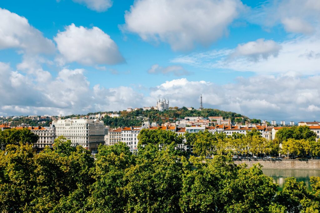 Lyon, les quais de Saône et la colline de Fourvière