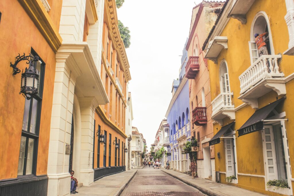 Maisons coloniales du centre de Carthagène des Indes, en Colombie