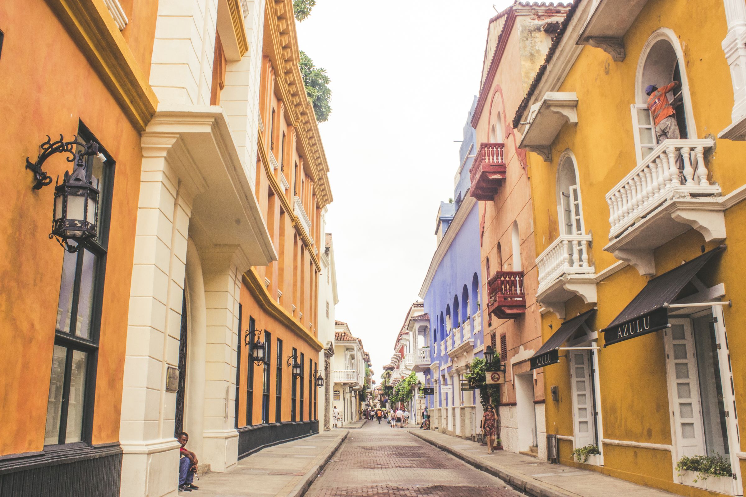 Maisons coloniales du centre de Carthagène des Indes, en Colombie
